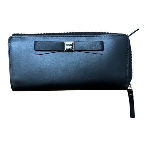 Kate Spade Black Wallet with Bow Detail - Picture 1 of 6